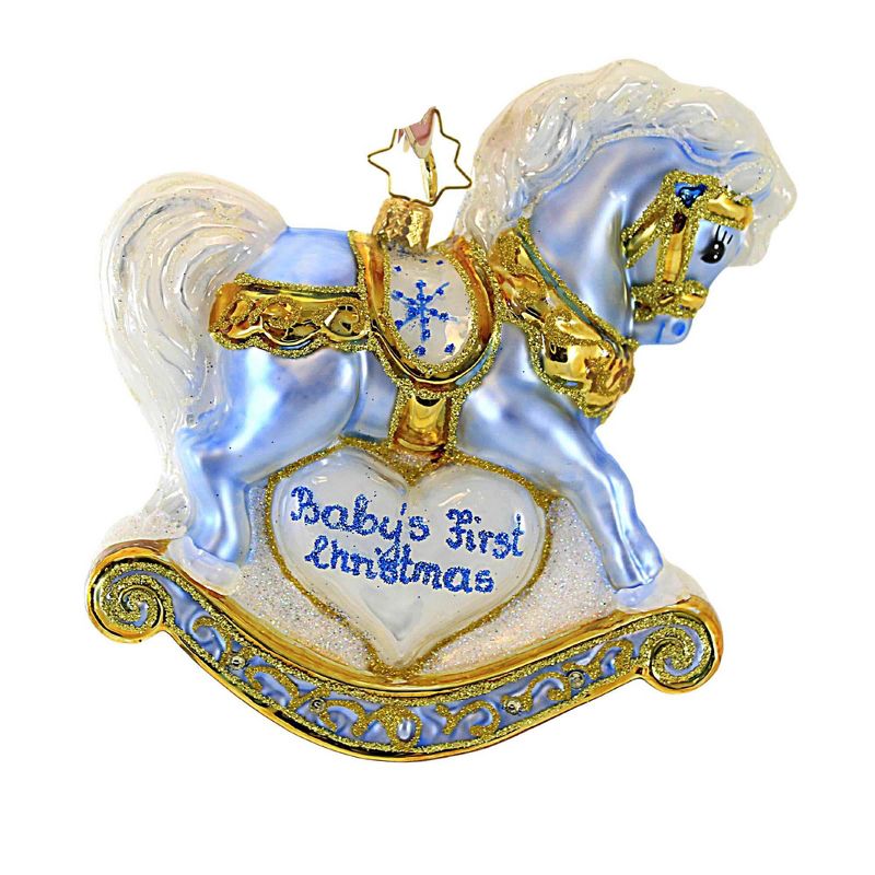 Christopher Radko Company 5.0 Inch Baby's First Christmas Foal Ornament Baptism Birth 1St Tree Ornaments, 3 of 4