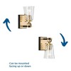 Progress Lighting Cassell 1-Light Vanity Fixture, Vintage Brass, Clear Glass Shade - 3 of 3