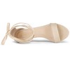 Allegra K Women's Kitten Heel Open Top Lace-Up Sandals - 4 of 4
