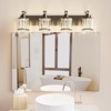 Modern Vanity Light Fixture – Black Wall Light with Round Glass Shades for Bathroom Mirror & Shower - 4 of 4