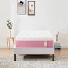 Sapphtopaz 12 In Mattress with Pocket Spring&Memory Foam Cool Knitted Cover Hybrid Mattress for Breathable&Pressure Relief for Bedroom,Pink - 3 of 4