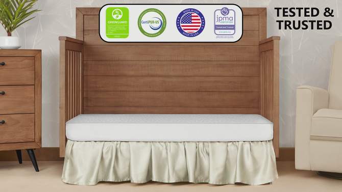 Evolur Sleep Breathable Dual Stage Comfort-Lite 5” Foam Mattress - Greenguard Gold & JPMA Certified, 2 of 13, play video