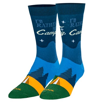 Cool Socks Hit The Trails Fun Print Novelty Crew Socks for Men & Women 