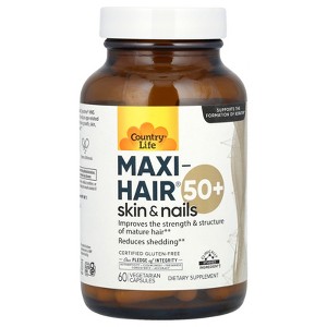 Country Life Maxi-Hair, Skin & Nails, 50+, 60 Vegetarian Capsules - 1 of 2