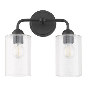 Quorum Lighting Charlotte 2 - Light Vanity in  Matte Black - 1 of 4