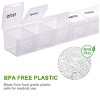 Sukuos XL Weekly Pill Organizer 2 Pcs, Daily Pill Cases for Pills, Vitamins, Fish Oils & Supplements - 4 of 4
