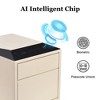 UNISOAR Biometric Fingerprint Jewelry Safe for Home , Leather Wrapped Safe, Slide-Away Drawer, Digital Keypad & Fingerprint Lock - 3 of 4