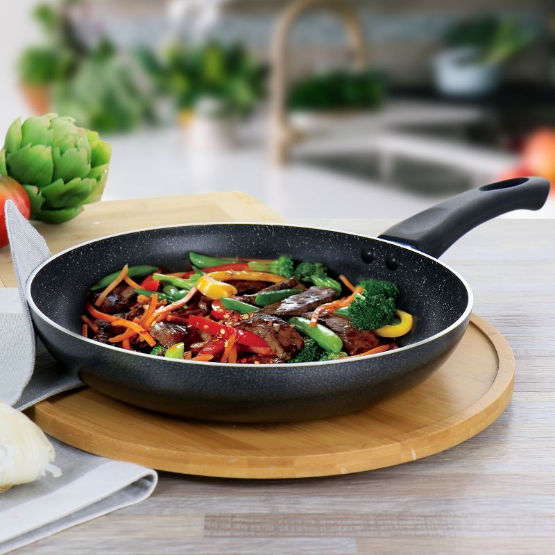 Oster 10.2 in. Pallermo Nonstick Aluminum Frying Pan in Graphite Grey, 2 of 7