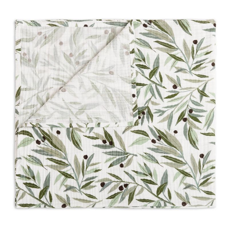 Babyletto Olive Branches Muslin Swaddle Blanket, 1 of 10