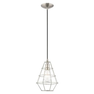 Livex Lighting Geometric 1 - Light Pendant in  Brushed Nickel - 1 of 2