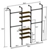 AZL1 Life Concept Garment Rack Industrial Pipe Wall Mounted Modular with Shelves for Walk in Closet Bedroom Retail Commercial, Black, 28.5"*13"*8.19" - 3 of 4