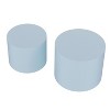 Round Coffee Table Set of 2,Nesting Side Table End Table,Modern Drum Side Table for Small Space,Living Room, Office,Bedroom-Cuddlewood - 3 of 4