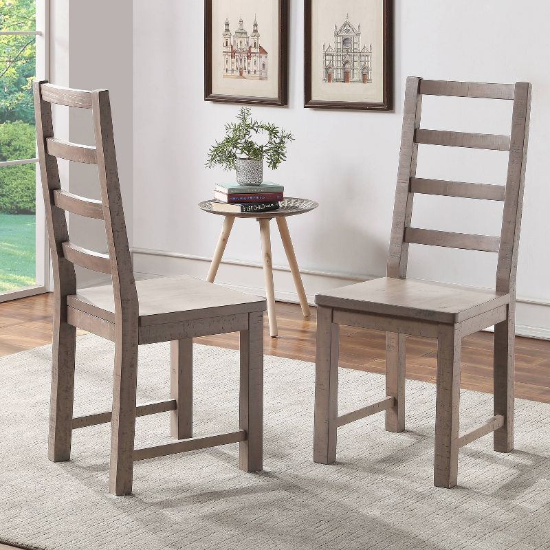 Set of 2 Auckland Side Chairs Weathered Gray - Steve Silver Co., 5 of 7