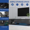 75 inches TV Console with Storage Cabinets, Full RGB Color 31 Modes Changing Lights Remote RGB LED TV Stand, Modern Entertainment Center - 4 of 4