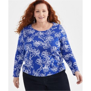 Style & Co. Womens Floral Basic T-Shirt - 1 of 1