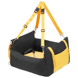 VEVOR Dog Car Seat, Waterproof Dog Booster Seat for Car with Side Handles and A Storage Pocket, Clip-On Safety Leash and PP Cotton Filling - 1 of 4