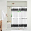 LunaLulinlk Shower Curtain Striped with Tassel Modern Bathroom Curtains - 2 of 4