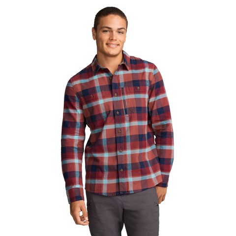 Jockey Outdoors by Luke Bryan Men's Flannel Field Shirt S Chestnut Plaid