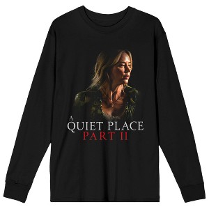 A Quiet Place 2 Evelyn Abbott Photo Art Crew Neck Long Sleeve Black Adult Tee - 1 of 3