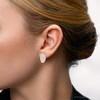 Pompeii3 VS 1 1/10Ct TW Pave Diamond Hoops in Yellow Gold Lab Created 16mm Tall - 4 of 4