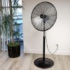 Vie Air 30 Inch Industrial Heavy Duty Pedestal Oscillating Metal Stand Fan - 3 of 4