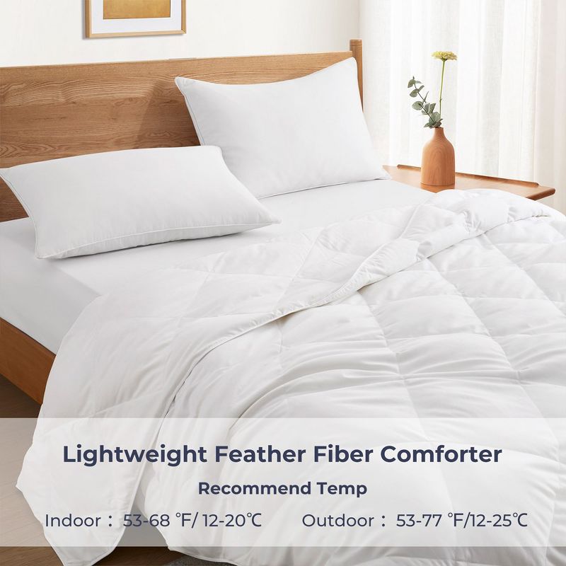 Peace Nest Lightweight & Medium Weight White Goose Feather Down Comforter, 3 of 8