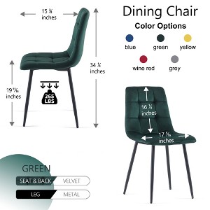 CENGHU Mid-Century Dining Chairs Set of 4, Velvet Accent Chairs for Kitchen, Living Room - 1 of 4