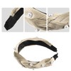 Unique Bargains Women's Braided Faux Pearl Velvet Headband Hairband Accessories 1.2" Wide 1 Pc - 3 of 4