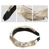 Unique Bargains Braided Faux Pearl Velvet Headband Hairband Accessories for Women 1.2 Inch Wide 1 Pc - image 3 of 4