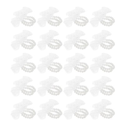 Unique Bargains Durable Adjustable Plastic Wrist Corsage Bracelet White