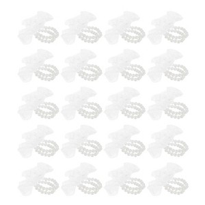 Unique Bargains Durable Adjustable Plastic Wrist Corsage Bracelet White - 1 of 4
