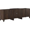HomeStock 11 in. Freestanding Wood Smart Electric Fireplace TV Stand in Brown for stylish living room consoles - 3 of 4