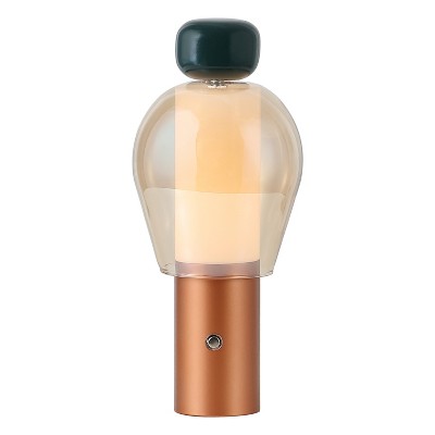 JONATHAN Y Evonne Modern Glam Candle-Style Rechargeable/Cordless Dimmable Integrated LED Table Lamp with Touch Sensor
