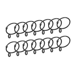 Unique Bargains Metallic Electroplating Curtain Rod Accessory Curtain Rings 14 Pcs - 1 of 4