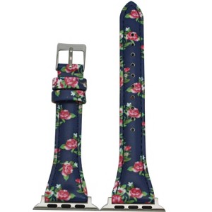 Olivia Pratt Printed Skinny Leather Apple Watch Band - 1 of 4