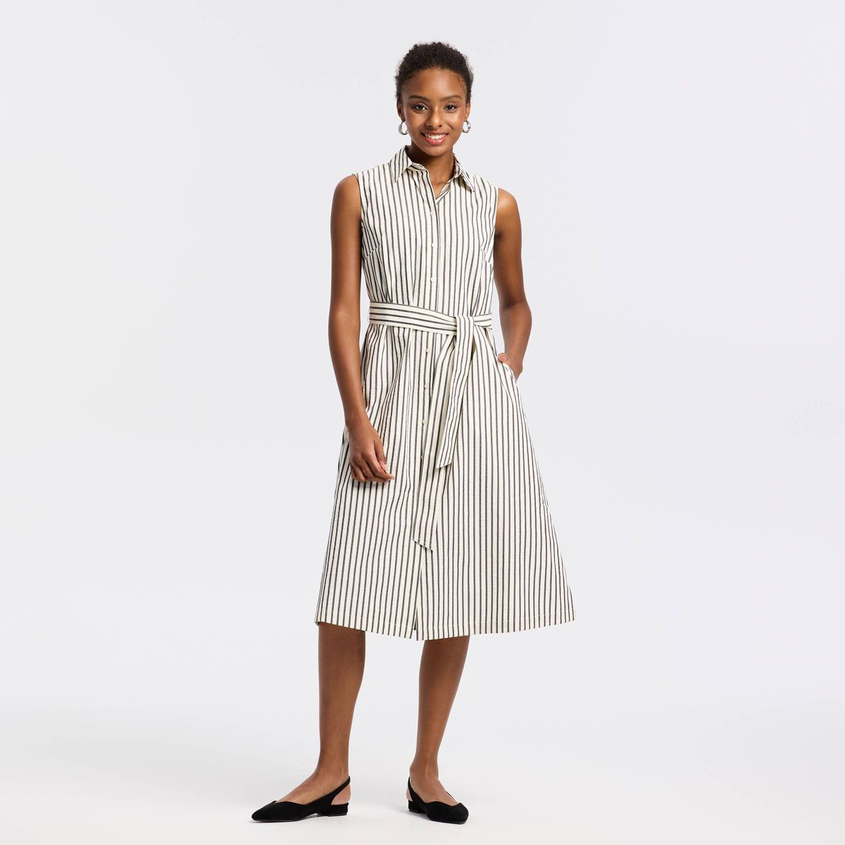 Women's Belted Midi Shirtdress - A New Day™ - thumbnail 7