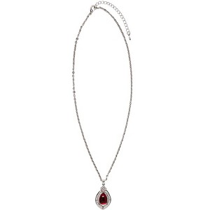 The Lakeside Collection Chalcedony Red Stone Pendant with Chain - 1 of 3