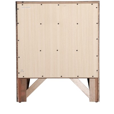 Marilla Cappuccino 3-Drawer Solid Wood Nightstand