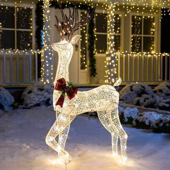 Joiedomi 5.5ft Reindeer Buck Outdoor  Yard Light 150 LED Lighted Christmas Outdoor Decorations  Deer