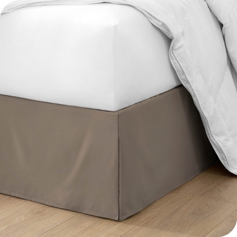 Beige bed skirt clearance queen