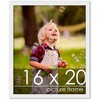 PosterPalooza | Classic Modern White Picture Frame - UV Acrylic, Foam Board Backing, Hanging Hardware - 2 of 4