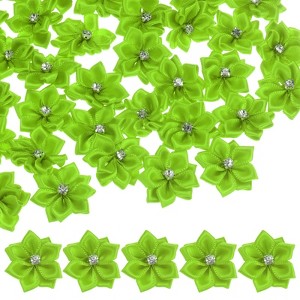 Unique Bargains Artificial Satin Rhinestone Mini Fabric Ribbons 1.2 Inch 150 Pcs - 1 of 4