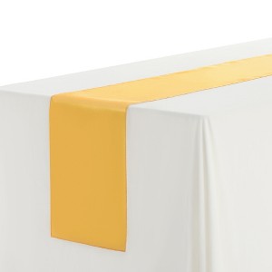 Unique Bargains Wedding Banquets Satin Table Runner 12 x 108 Inches 10 Pcs - 1 of 4