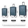 YONWAY Hardside Luggage Sets, 3 pcs Spinner Suitcase, ABS Lightweight Suitcase with Two Hooks, Spinner Wheels, with TSA Lock Lightweight - 3 of 4
