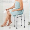 Adjustable Height Shower Chair for Indoor Use, Shower Stool with Suction Cup Feet - 2 of 4