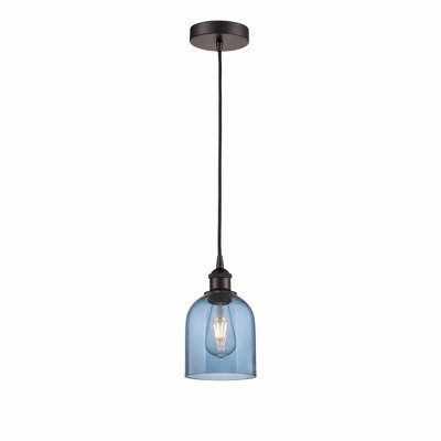 Bella - 1 Light Cord Hung Mini Pendant In Industrial Style-9.5 Inches Tall and 5.5 Inches Wide