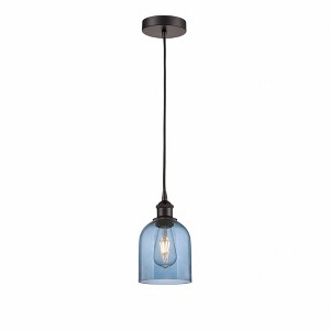 Bella - 1 Light Cord Hung Mini Pendant In Industrial Style-9.5 Inches Tall and 5.5 Inches Wide - 1 of 1
