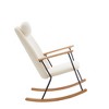 Syemin Adjustable Rocking Chair, Fabric Upholstered Glider Rocking Chair, High Back, Modern Rocking Chair, White, 24.41"*30.12"*39.76" - 4 of 4