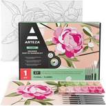 Arteza Floral Paint by Number DIY Acrylic Painting Set - 21 Pieces