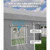 10'x20' & 13'x20' Heavy Duty Carport Sidewalls - 180G PE Waterproof Fabric with Zipper Doors & Mesh Windows, Gray (Cover Only) - 3 of 4